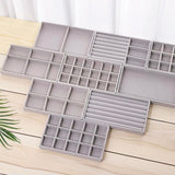 Velvet Jewelry Display Tray Jewellery Drawer Storage Case