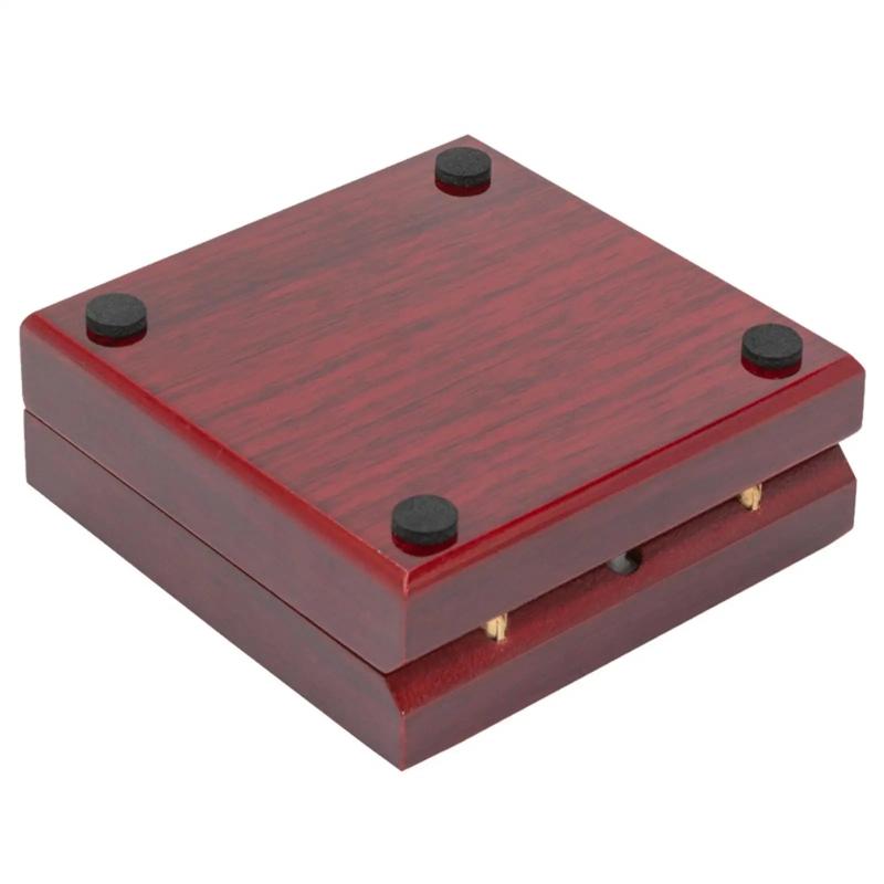 LED Light Necklace Plush Tray Wood Jewelry Storage Box