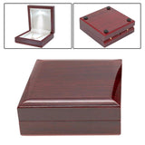 LED Light Necklace Plush Tray Wood Jewelry Storage Box