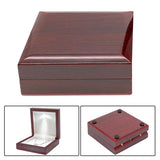 LED Light Necklace Plush Tray Wood Jewelry Storage Box