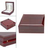 LED Light Necklace Plush Tray Wood Jewelry Storage Box