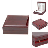 LED Light Necklace Plush Tray Wood Jewelry Storage Box