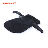 5pcs/lot Black Pouches for Silver Beads Charms Rings Earrings