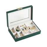 Transparent Jewelry Box Organizer PU Leather Gift Case