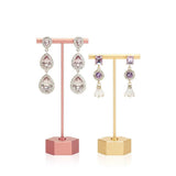 Rose Mini T-Bar Earring Holder Metal Ear Stud Display Shelf
