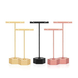 Rose Mini T-Bar Earring Holder Metal Ear Stud Display Shelf