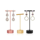 Rose Mini T-Bar Earring Holder Metal Ear Stud Display Shelf