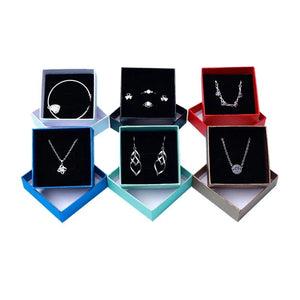 24pcs Cardboard Jewelry Set Box Ring Necklace Bangle 3 Sizes