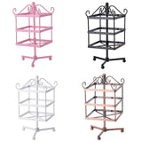 Rotating Earring Display 96 Holes 3-Layer Earring Holder Organizer Stand