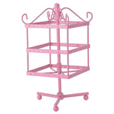 Rotating Earring Display 96 Holes 3-Layer Earring Holder Organizer Stand