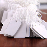 500pcs Paper Tags With Strings Blank Jewelry Display Labels