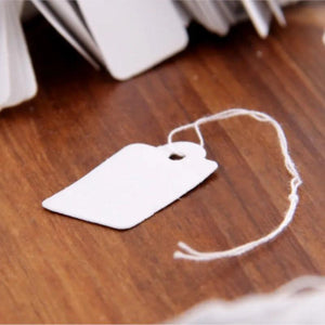 500pcs Paper Tags With Strings Blank Jewelry Display Labels