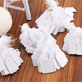 500pcs Paper Tags With Strings Blank Jewelry Display Labels