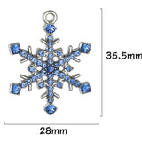 Snowflake Charms Earrings/Necklaces Christmas Rhinestone
