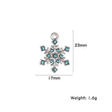 Snowflake Charms Earrings/Necklaces Christmas Rhinestone