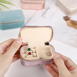 Water Proof Jewelry Bag Mini Velvet Ring Box Earrings Storage Box