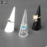 5Pcs Acrylic Cone Ring Storage Holder Mini Jewelry Display Case