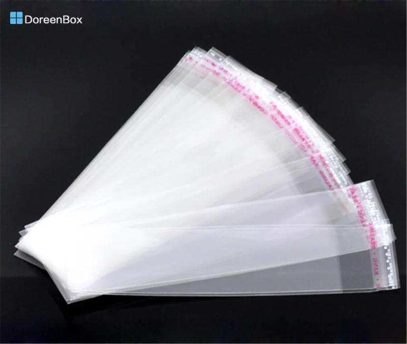 200 Clear Self Adhesive Seal Plastic Bags - 14x3.5cm