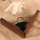 Square Thin Engagement Ring Box-Wooden Proposal Box-Jewelry Gift