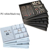 PU White/Black Jewelry Display Tray for Women