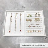 PU White/Black Jewelry Display Tray for Women