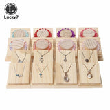 Wooden Jewelry Necklace Bracelet Organizer Rack