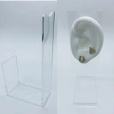 R3MC Silicone Ear Model for Piercings Practice 1:1 Display Stand