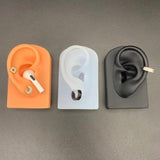 R3MC Silicone Ear Model for Piercings Practice 1:1 Display Stand