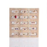 15 Slot Wooden Ring Organizer Jewelry Display Holder