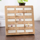 15 Slot Wooden Ring Organizer Jewelry Display Holder