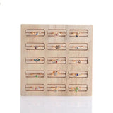 15 Slot Wooden Ring Organizer Jewelry Display Holder