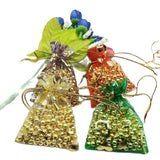 100Pcs/Lot Rose Flower Drawstring Organza Gift Bags Jewelry Packaging Pouches