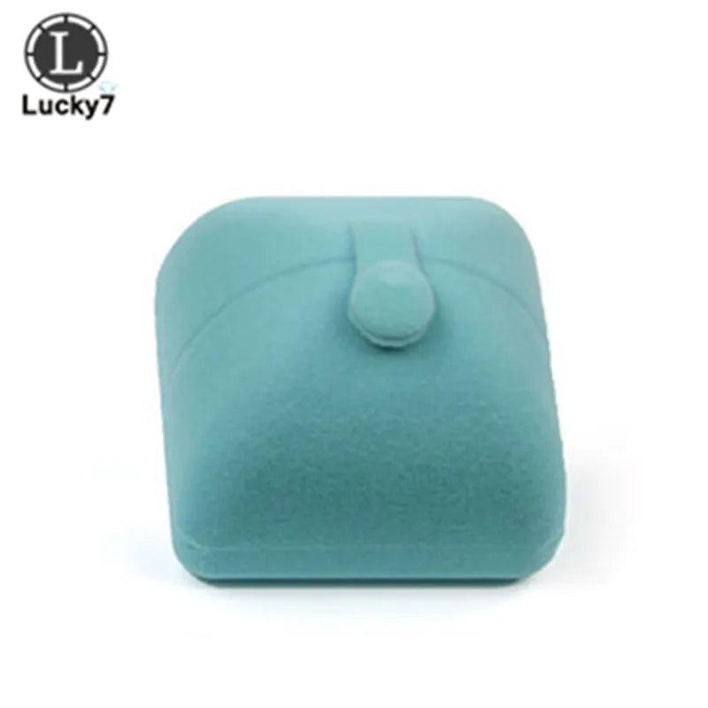Velvet Ring Box High-Grade Flannel Double Open Jewelry Box