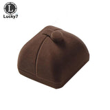 Velvet Ring Box High-Grade Flannel Double Open Jewelry Box