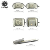 Gray Double Open Jewelry Box Wedding Ring Box