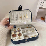 PU Leather Jewelry Box Earring Storage Display Organizer