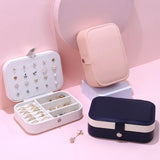 PU Leather Jewelry Box Earring Storage Display Organizer