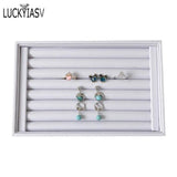 Velvet Jewelry Trays Box Earring Rings Storage Box