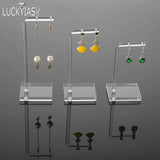 3pcs Clear Acrylic Earring Display Stand Jewelry Showcase Organizer Holder