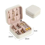 Mini Travel Jewelry Box Storage Organizer Case PU Leather