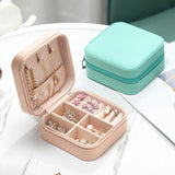 Mini Travel Jewelry Box Storage Organizer Case PU Leather