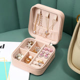 Mini Travel Jewelry Box Storage Organizer Case PU Leather