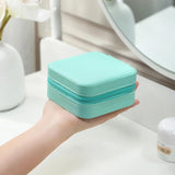 Mini Travel Jewelry Box Storage Organizer Case PU Leather