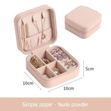 Mini Travel Jewelry Box Storage Organizer Case PU Leather