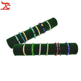 Green Velvet Bangle Jewelry Storage Stand Bracelet Organizer Watch Holder