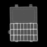 24 Lattice Double-button Transparent Plastic Box Jewelry Storage