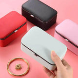 Mini PU Leather Jewelry Box Earring Ring Necklace Case Gift