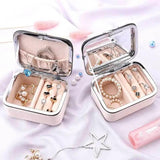 Mini PU Leather Jewelry Box Earring Ring Necklace Case Gift