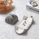 Gray Double Open Jewelry Box Wedding Ring Box Birthday Surprise Case