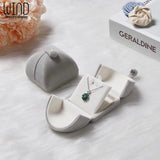 Gray Double Open Jewelry Box Wedding Ring Box Birthday Surprise Case